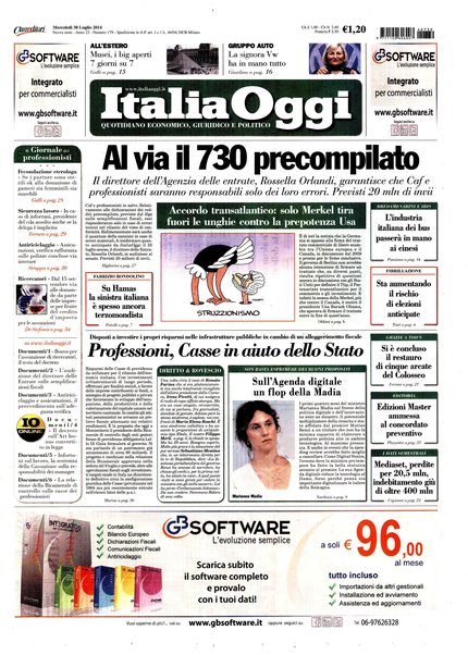 Italia oggi : quotidiano di economia finanza e politica